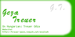 geza treuer business card